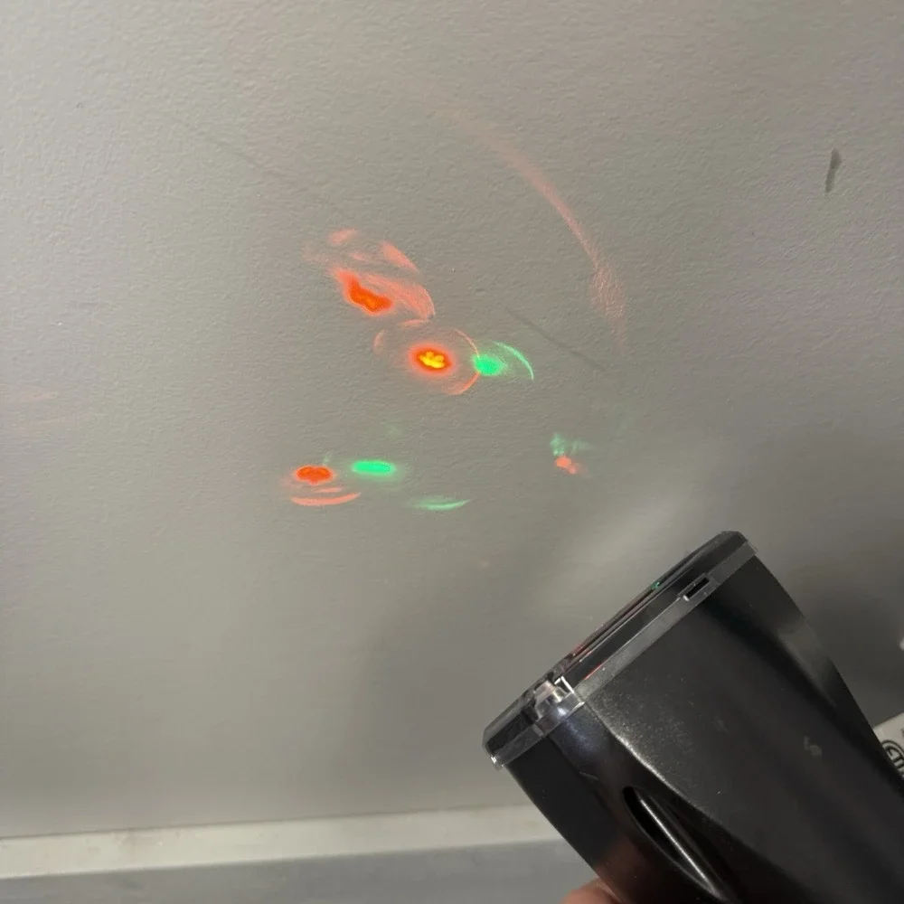 GEMMY‎ Halloween LED Lightshow Projection 2016 Green Orange Ghost Whirl A Motion